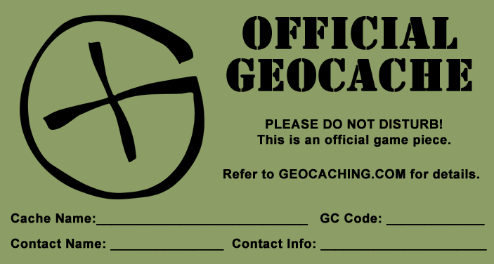 Image result for geocache official label