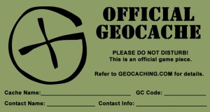 Large Geocache Sticker